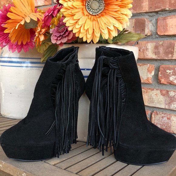 Steve Madden Real Suede Leather platform high heel ankle boots doze 8.5 - Picture 1 of 7